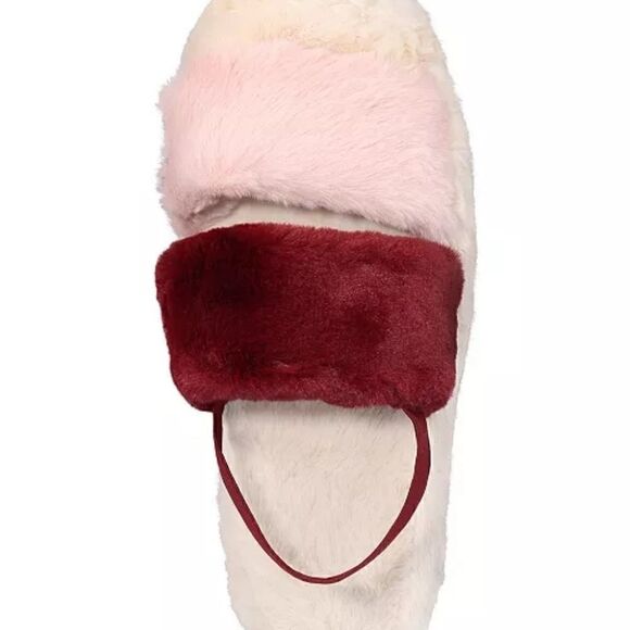 Women's Plush Faux Fur Slide Boxed Slippers - Picture 4 of 4